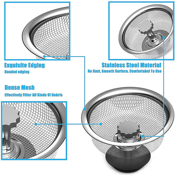 Stainless Steel Kitchen Drain Filter Basket